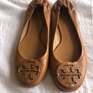 Tory Burch caramel flats 8.5